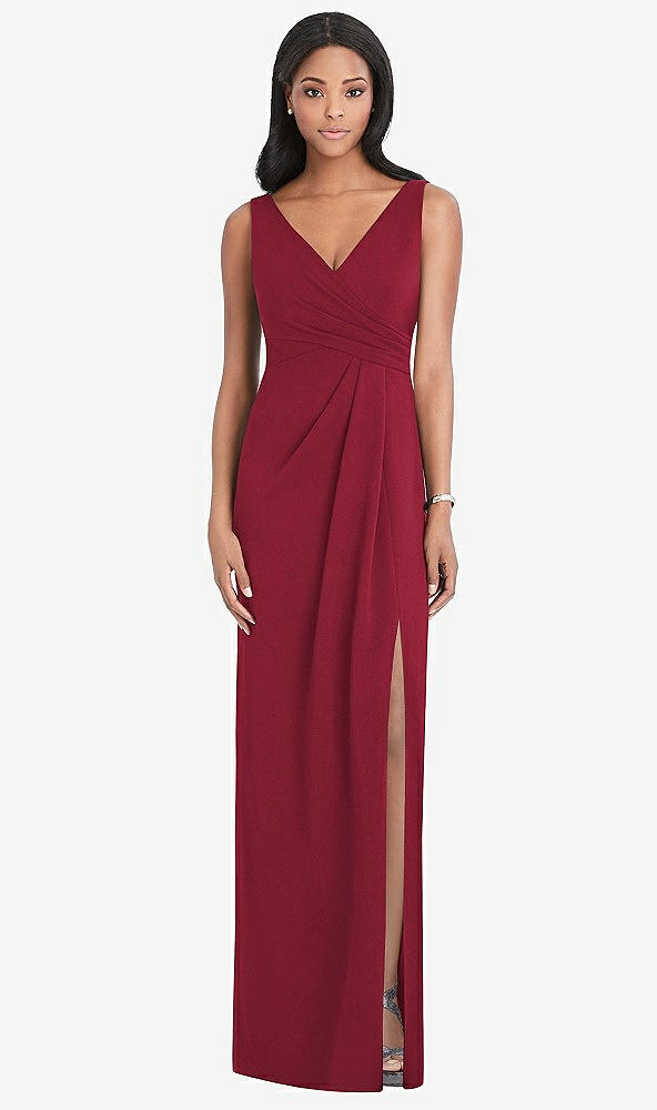 Front View - Burgundy After Six Bridesmaid Dress 6799