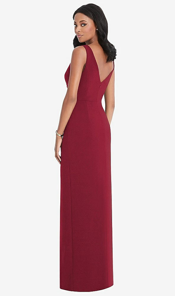 Back View - Burgundy After Six Bridesmaid Dress 6799