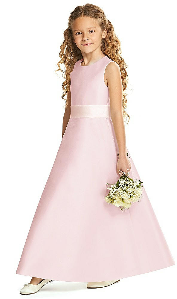 Front View - Ballet Pink & Blush Flower Girl Dress FL4062