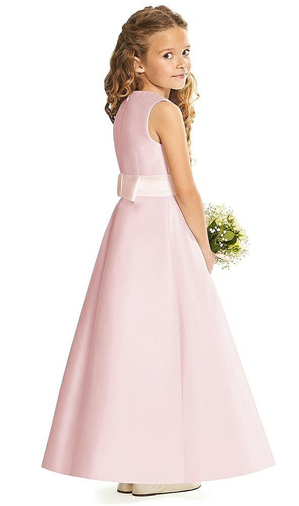 Back View - Ballet Pink & Blush Flower Girl Dress FL4062