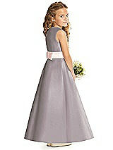 Rear View Thumbnail - Cashmere Gray & Blush Flower Girl Dress FL4062