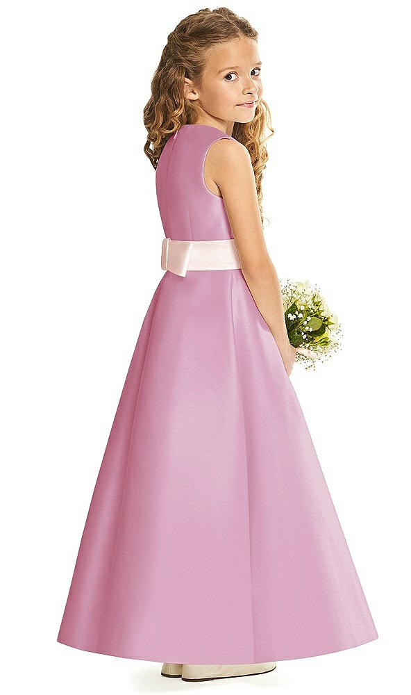 Back View - Powder Pink & Blush Flower Girl Dress FL4062