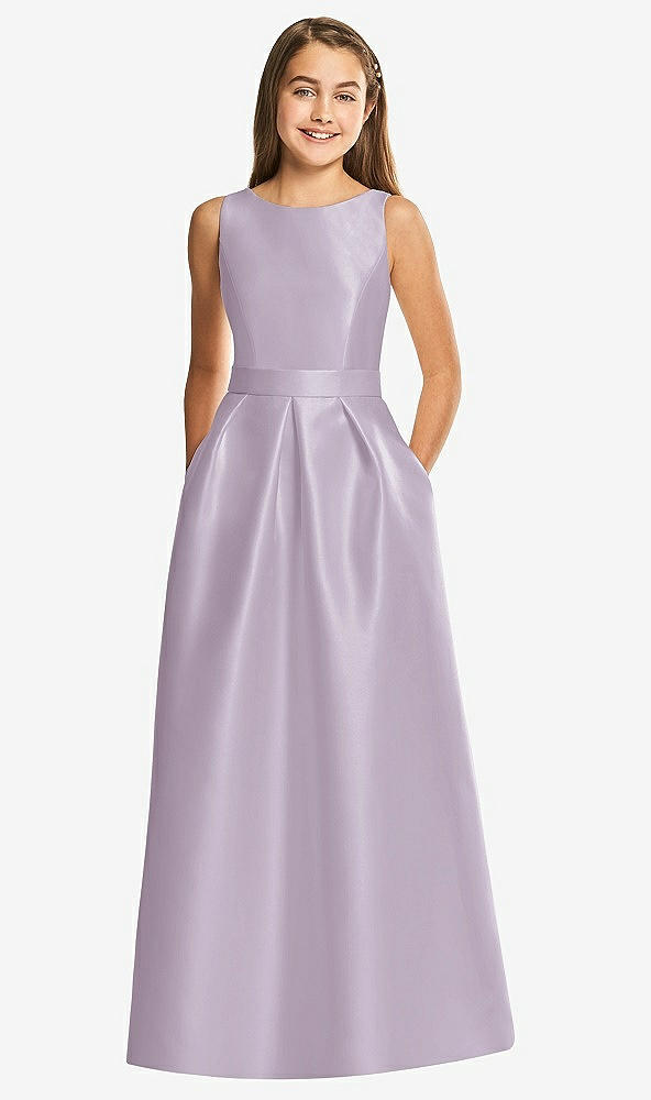 Front View - Lilac Haze Alfred Sung Junior Bridesmaid Style JR544