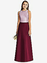 Rear View Thumbnail - Cabernet & Suede Rose Alfred Sung Junior Bridesmaid Style JR545