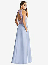 Front View Thumbnail - Sky Blue & Suede Rose Alfred Sung Junior Bridesmaid Style JR545
