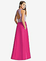 Front View Thumbnail - Think Pink & Suede Rose Alfred Sung Junior Bridesmaid Style JR545