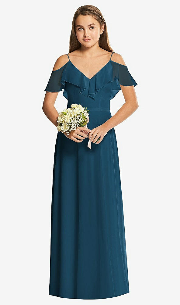 Front View - Atlantic Blue Dessy Collection Junior Bridesmaid Dress JR548
