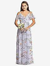 Front View Thumbnail - Butterfly Botanica Silver Dove Dessy Collection Junior Bridesmaid Dress JR548