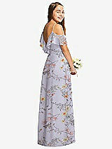 Rear View Thumbnail - Butterfly Botanica Silver Dove Dessy Collection Junior Bridesmaid Dress JR548