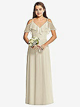 Front View Thumbnail - Champagne Dessy Collection Junior Bridesmaid Dress JR548