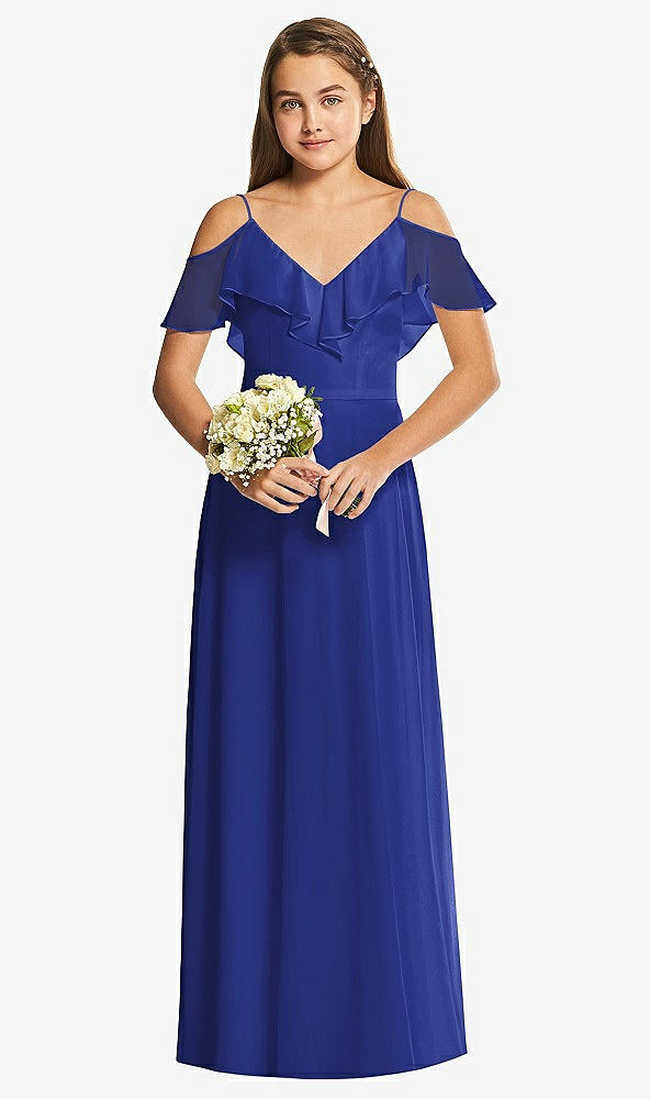 Front View - Cobalt Blue Dessy Collection Junior Bridesmaid Dress JR548