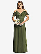 Front View Thumbnail - Olive Green Dessy Collection Junior Bridesmaid Dress JR548