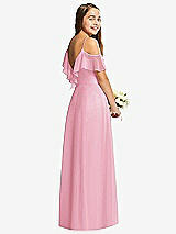 Rear View Thumbnail - Peony Pink Dessy Collection Junior Bridesmaid Dress JR548