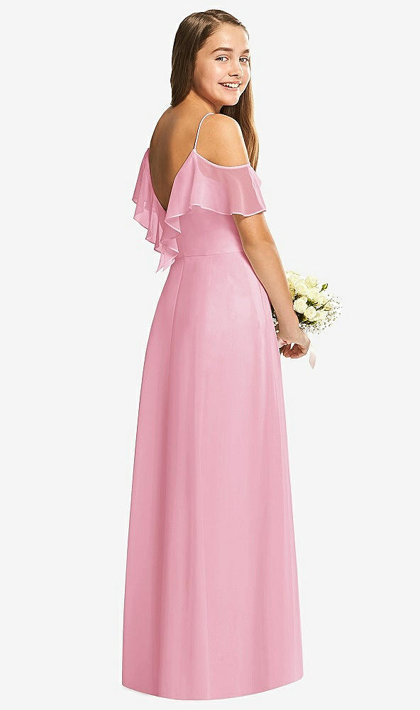 Back View - Peony Pink Dessy Collection Junior Bridesmaid Dress JR548