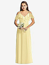 Front View Thumbnail - Pale Yellow Dessy Collection Junior Bridesmaid Dress JR548