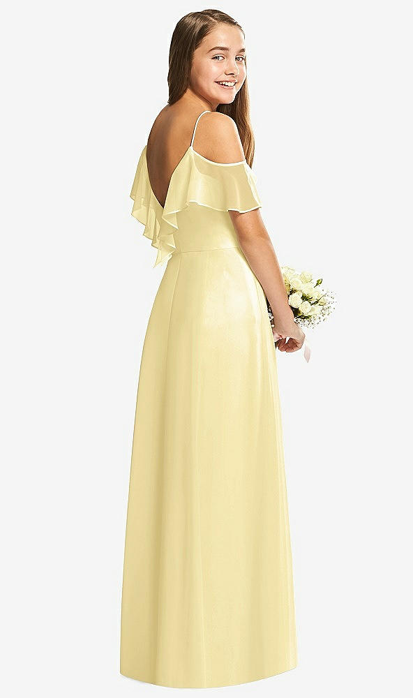 Back View - Pale Yellow Dessy Collection Junior Bridesmaid Dress JR548