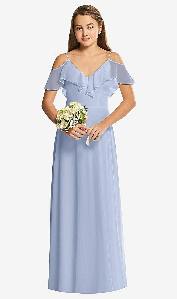 Front View - Sky Blue Dessy Collection Junior Bridesmaid Dress JR548