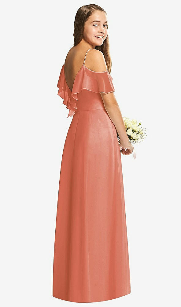 Back View - Terracotta Copper Dessy Collection Junior Bridesmaid Dress JR548
