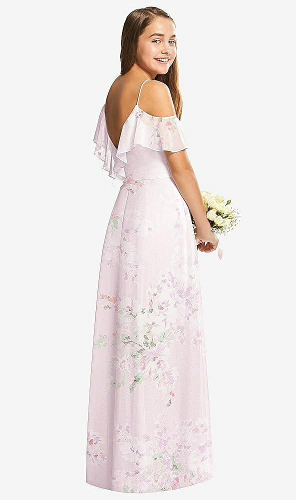 Back View - Watercolor Print Dessy Collection Junior Bridesmaid Dress JR548