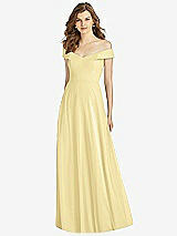 Front View Thumbnail - Pale Yellow Bella Bridesmaid Dress BB123