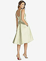 Rear View Thumbnail - Mint Gold Dessy Bridesmaid Dress 3035