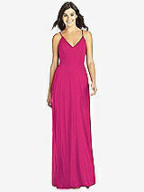 Front View Thumbnail - Think Pink Criss Cross Back A-Line Maxi Dress