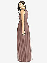 Rear View Thumbnail - Sienna Shirred Skirt Jewel Neck Halter Dress with Front Slit