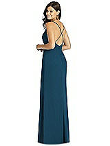 Rear View Thumbnail - Atlantic Blue Thread Bridesmaid Style Cora