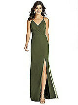 Front View Thumbnail - Olive Green Thread Bridesmaid Style Cora