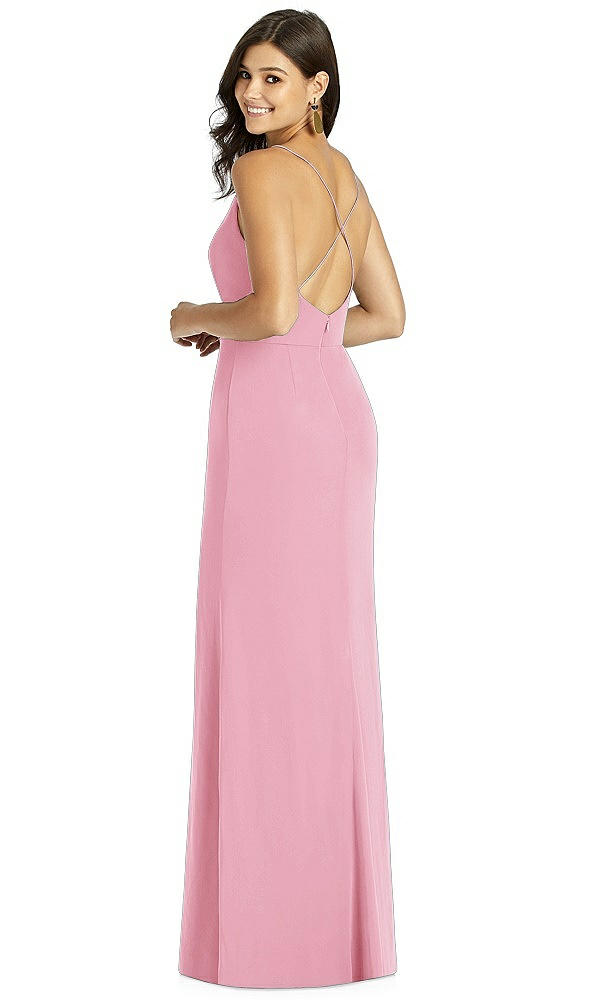 Back View - Peony Pink Thread Bridesmaid Style Cora
