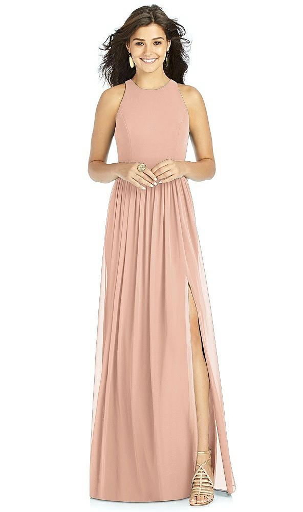 Front View - Pale Peach Thread Bridesmaid Style Kailyn