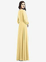Rear View Thumbnail - Buttercup Long Sleeve Wrap Maxi Dress with Front Slit