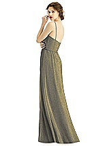 Rear View Thumbnail - Mocha Gold After Six Shimmer Bridesmaid Dress 1506LS