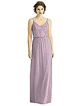 Front View Thumbnail - Suede Rose Silver After Six Shimmer Bridesmaid Dress 1506LS