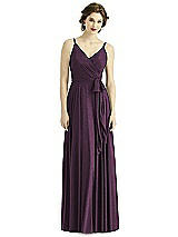 Front View Thumbnail - Aubergine Silver After Six Shimmer Bridesmaid Dress 1511LS