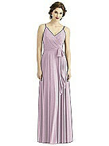 Front View Thumbnail - Suede Rose Silver After Six Shimmer Bridesmaid Dress 1511LS
