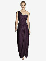 Front View Thumbnail - Aubergine Silver Dessy Shimmer Bridesmaid Dress 2905LS