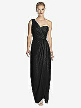 Front View Thumbnail - Black Silver Dessy Shimmer Bridesmaid Dress 2905LS