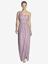Front View Thumbnail - Suede Rose Silver Dessy Shimmer Bridesmaid Dress 2905LS