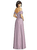 Alt View 2 Thumbnail - Suede Rose Silver Dessy Shimmer Bridesmaid Dress 2970LS