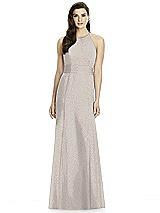Rear View Thumbnail - Taupe Silver Dessy Shimmer Bridesmaid Dress 2990LS