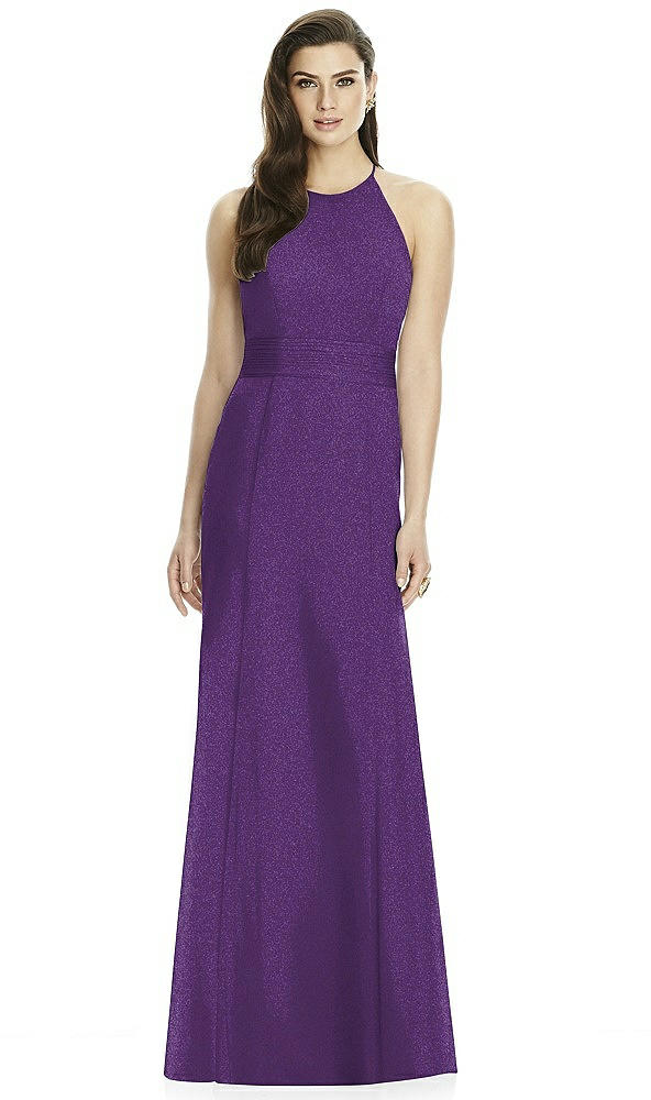 Back View - Majestic Gold Dessy Shimmer Bridesmaid Dress 2990LS