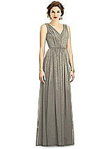 Front View Thumbnail - Mocha Gold Dessy Shimmer Bridesmaid Dress 3005LS