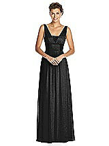 Front View Thumbnail - Black Silver Dessy Shimmer Bridesmaid Dress 3026LS