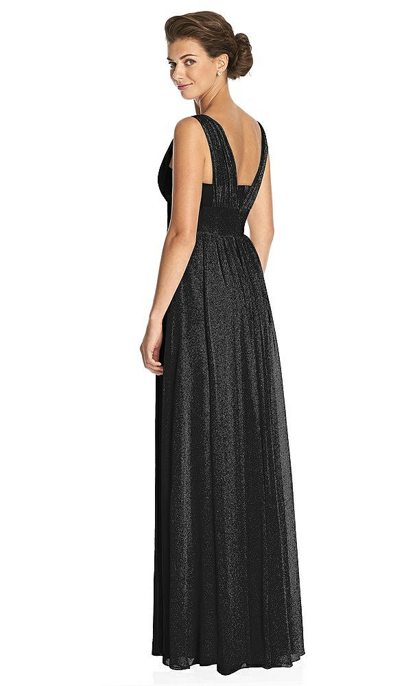 Back View - Black Silver Dessy Shimmer Bridesmaid Dress 3026LS