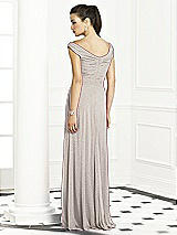 Rear View Thumbnail - Taupe Silver After Six Shimmer Bridesmaids Dress 6667LS