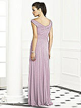 Rear View Thumbnail - Suede Rose Silver After Six Shimmer Bridesmaids Dress 6667LS