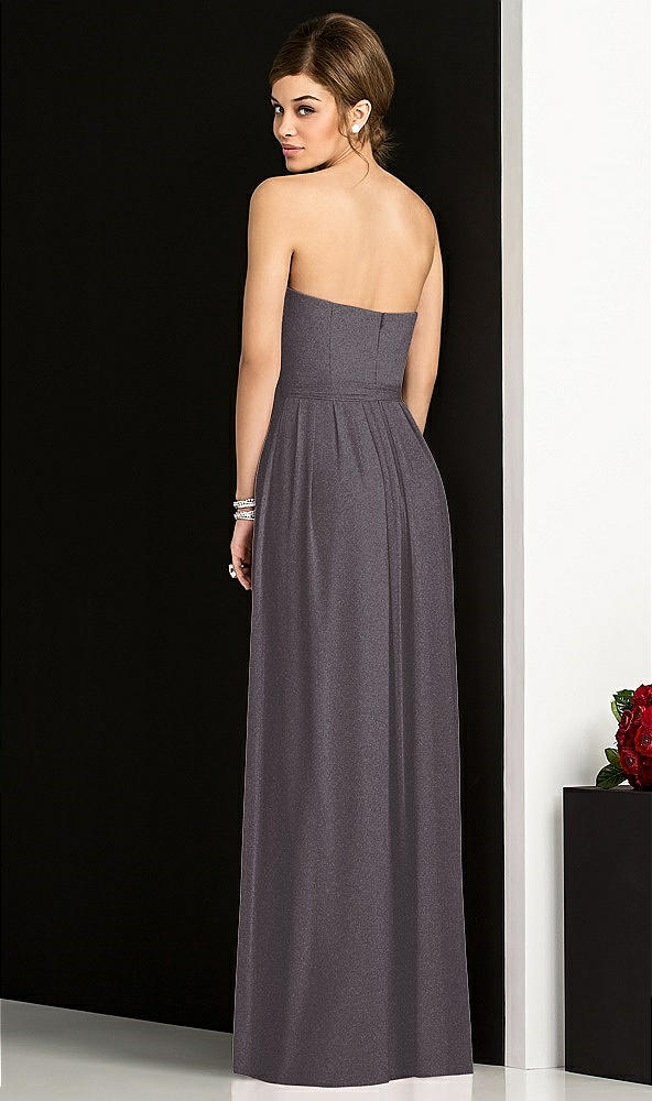 Back View - Stormy Silver After Six Shimmer Bridesmaid Dress 6678LS