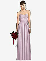 Front View Thumbnail - Suede Rose Silver After Six Shimmer Bridesmaid Dress 6678LS