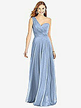 Front View Thumbnail - Cloudy Silver After Six Shimmer Bridesmaid Dress 6751LS